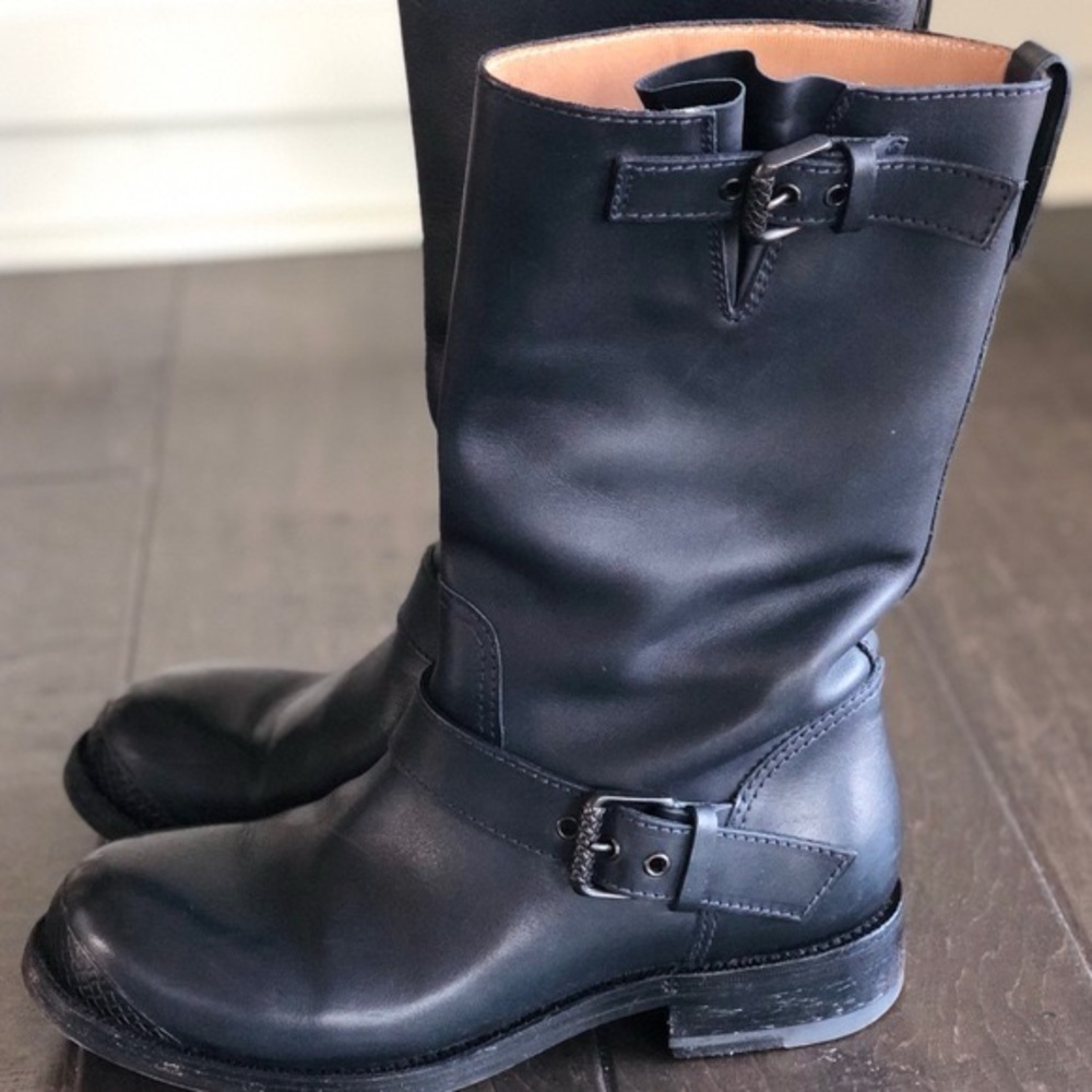 Bottega Veneta Black Moto Boots